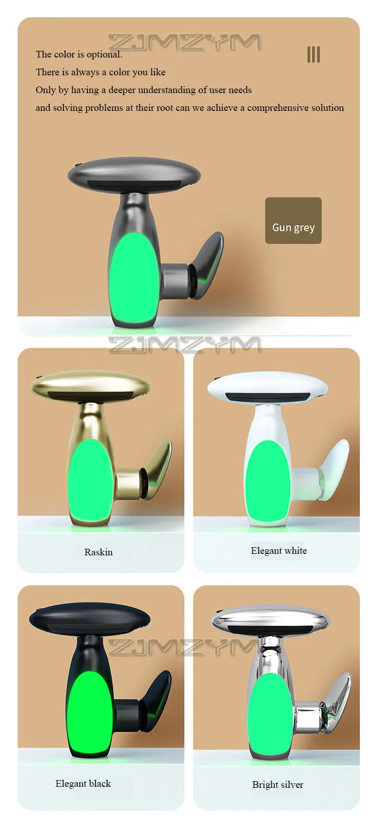 LED bathroom faucet in multiple color options including gun grey, white, black, and gold. Stylish ambient light faucet for modern sinks.