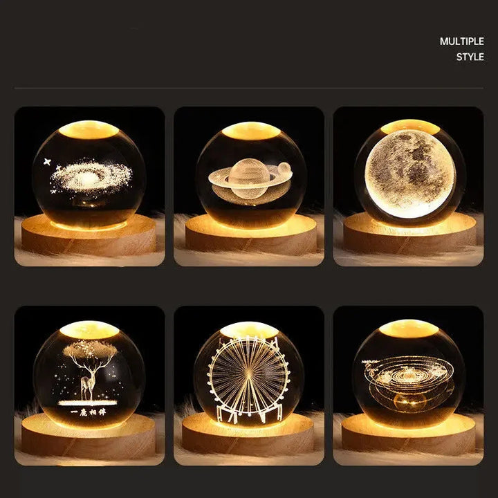 Table Lamp 3D Moon Planet Galaxy