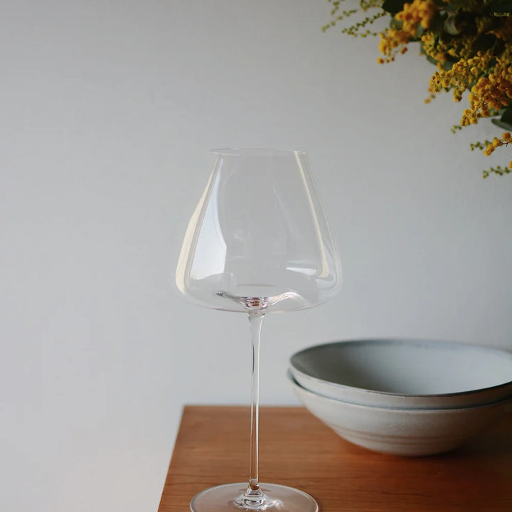 Set of fine wine and champagne glasses