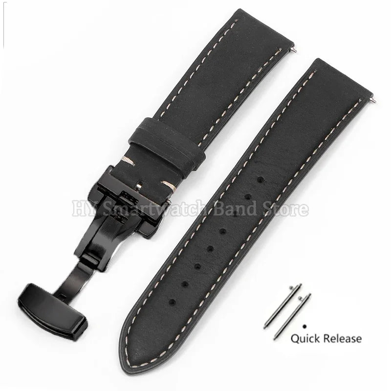 Leather watch strap 18mm 16mm 14mm