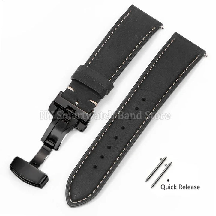 Leather watch strap 18mm 16mm 14mm