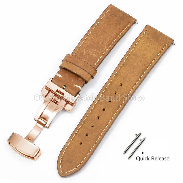 Leather watch strap 18mm 16mm 14mm