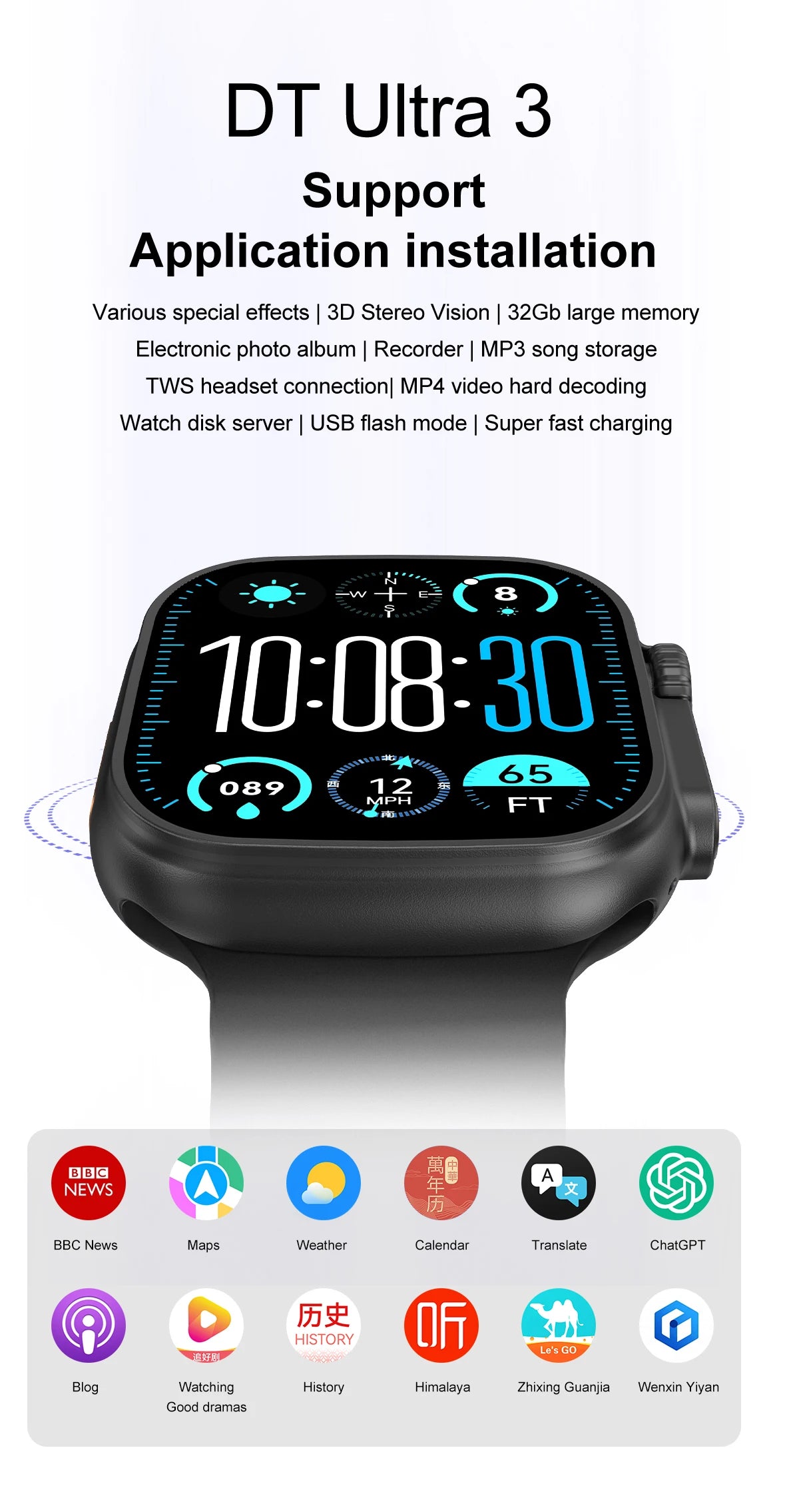 DT Ultra 3 Pro Smart Watch front view
