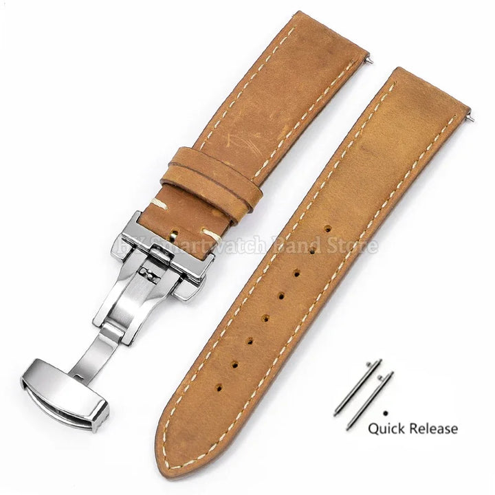Leather watch strap 18mm 16mm 14mm