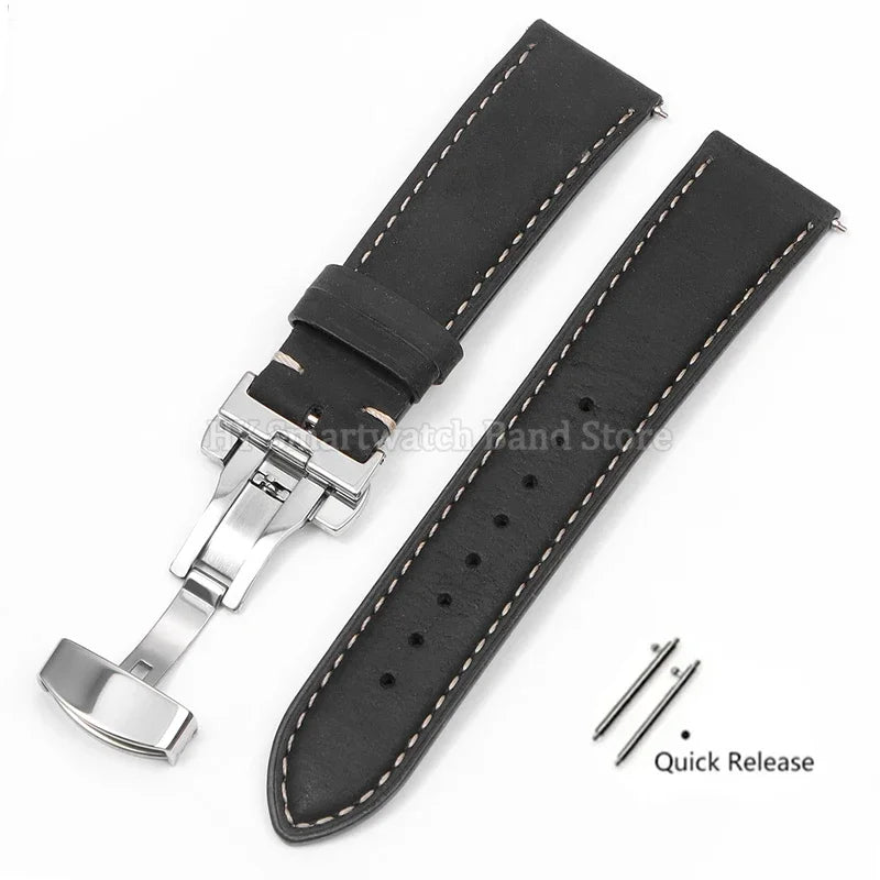 Leather watch strap 18mm 16mm 14mm