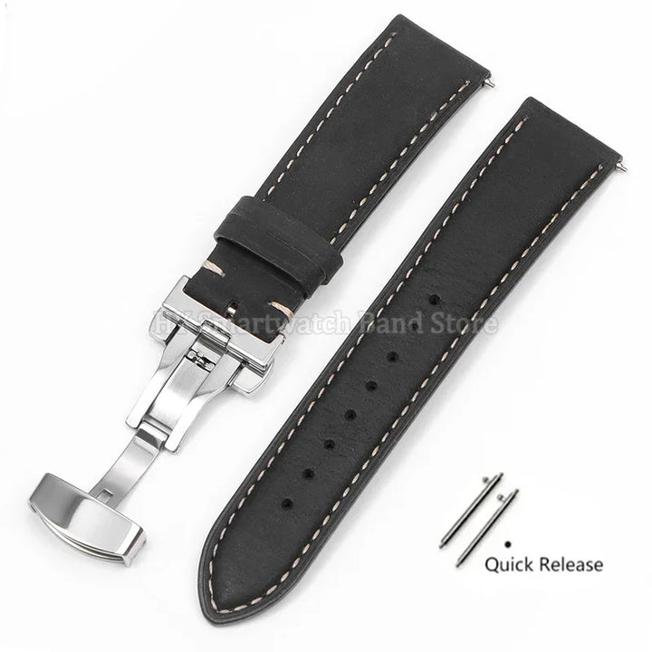 Leather watch strap 18mm 16mm 14mm