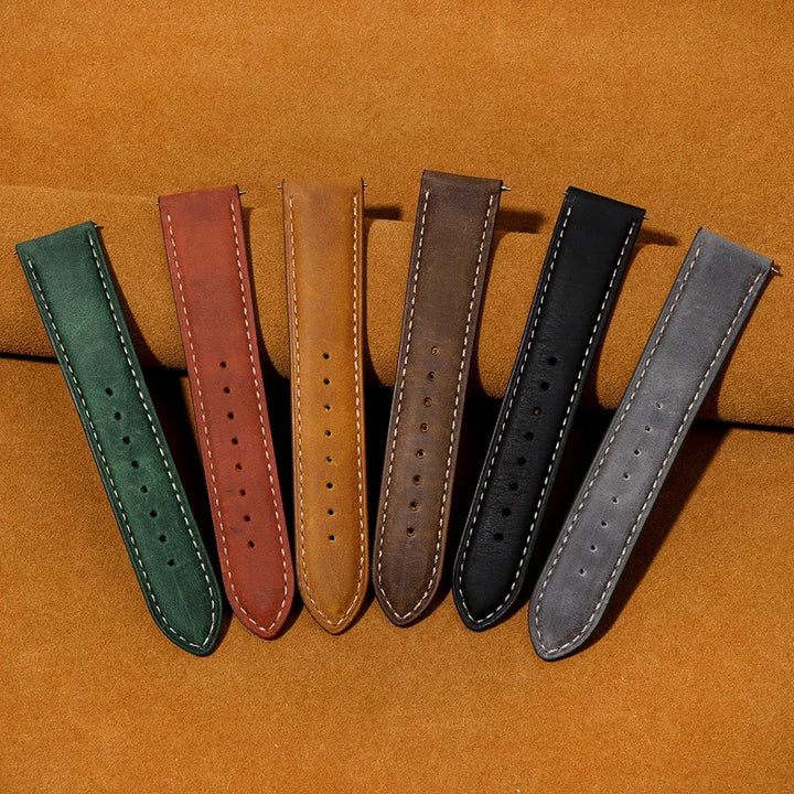 Leather watch strap 20mm 22mm 24mm