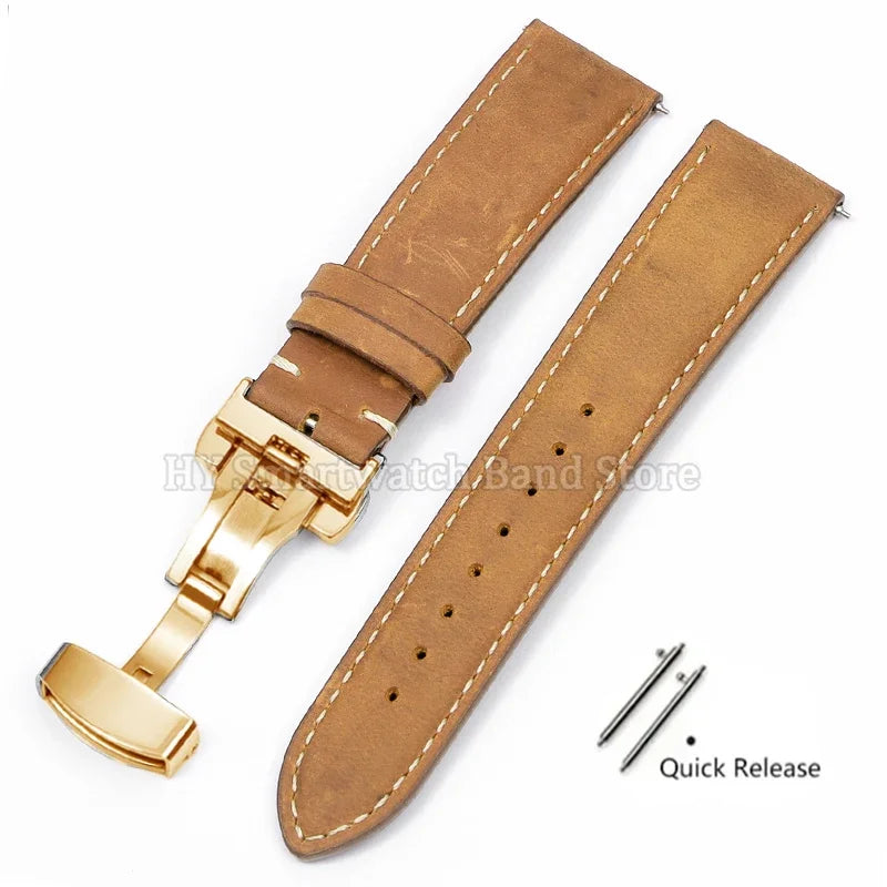 Leather watch strap 18mm 16mm 14mm