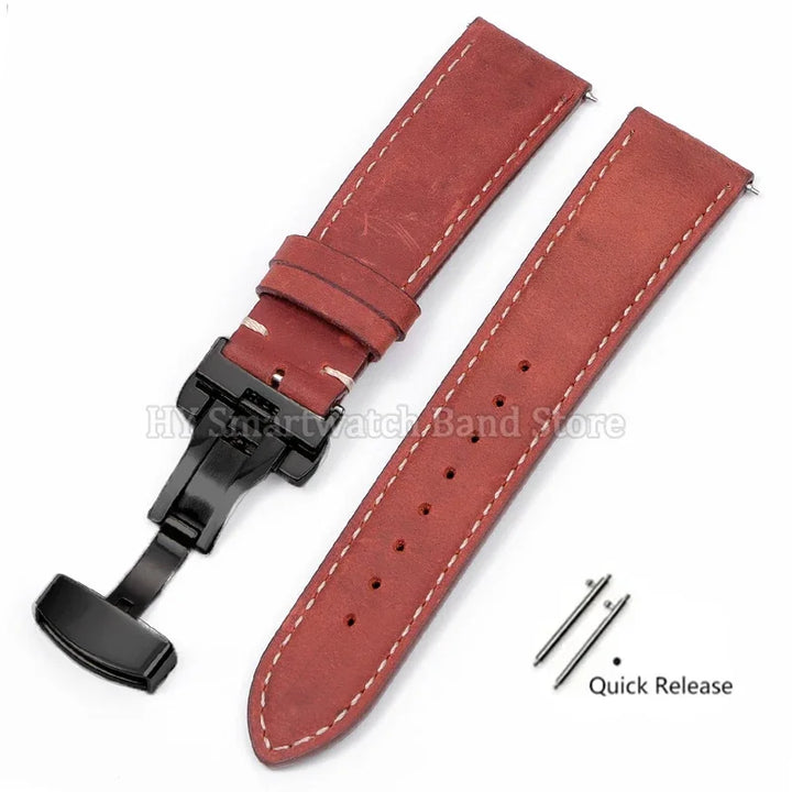 Leather watch strap 18mm 16mm 14mm