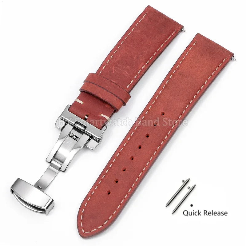 Leather watch strap 18mm 16mm 14mm