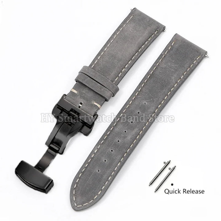 Leather watch strap 18mm 16mm 14mm