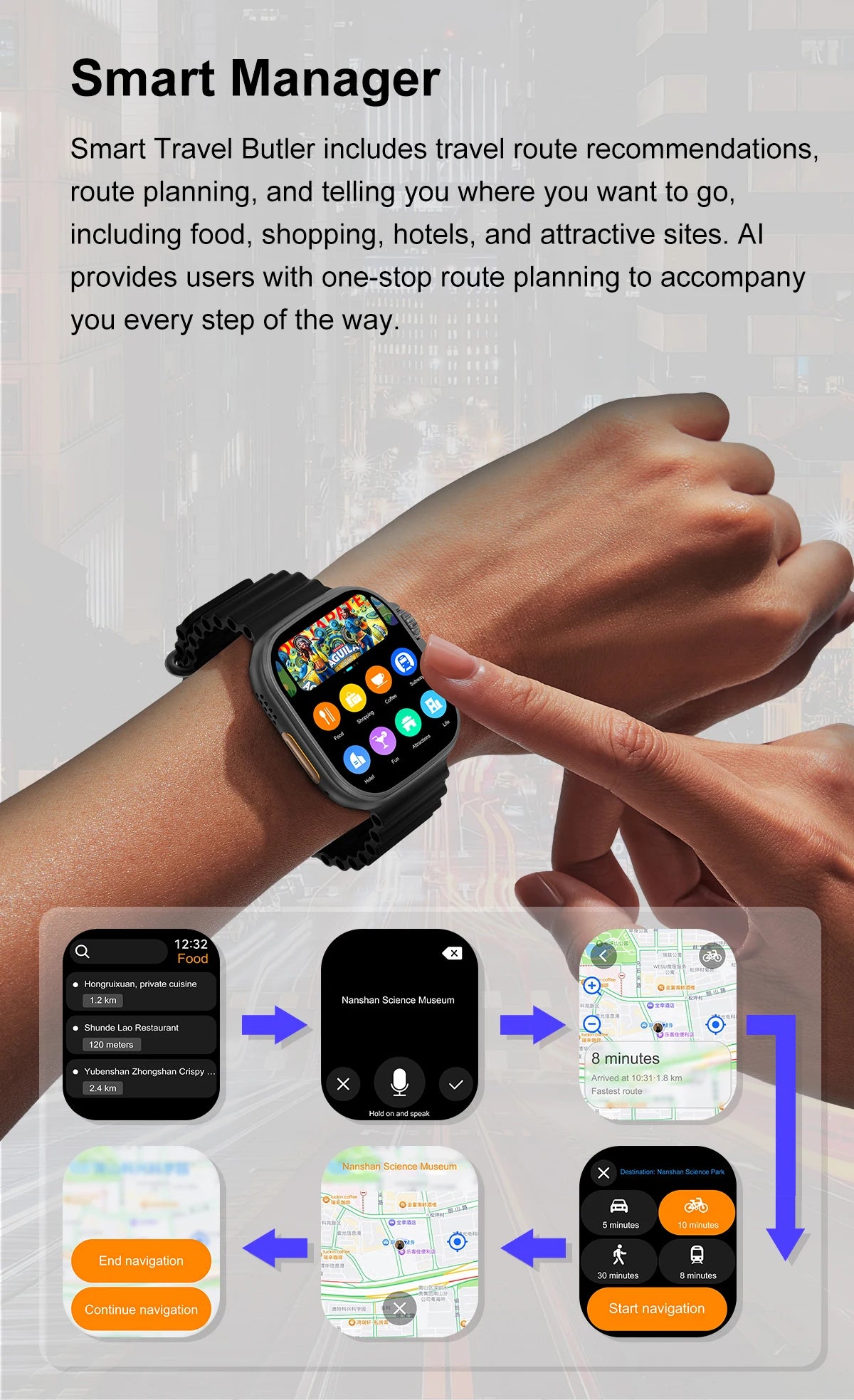 DT Ultra 3 Pro Smart Watch calories burned screen