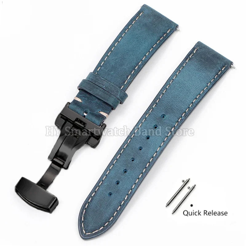 Leather watch strap 18mm 16mm 14mm