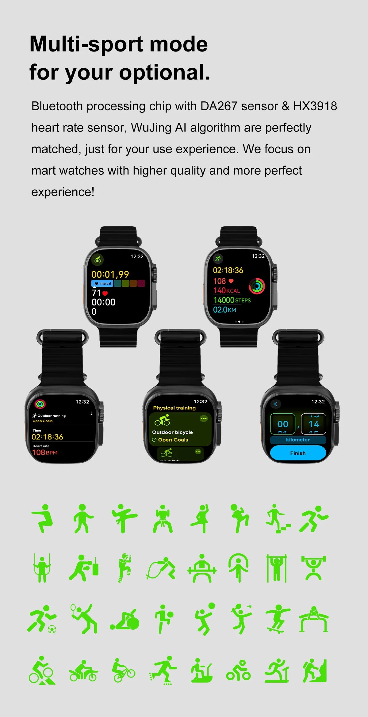 DT Ultra 3 Pro Smart Watch notifications on wrist
