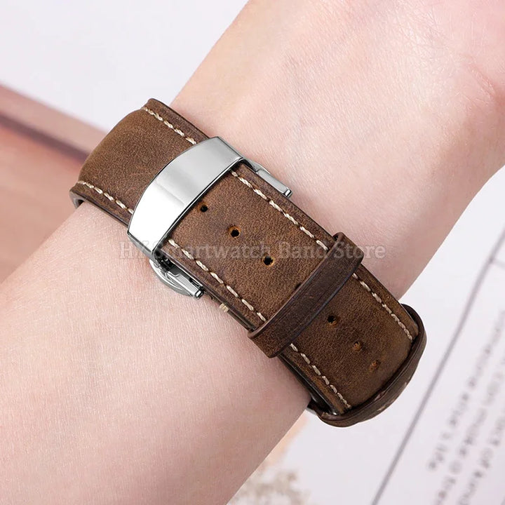 Leather watch strap 18mm 16mm 14mm