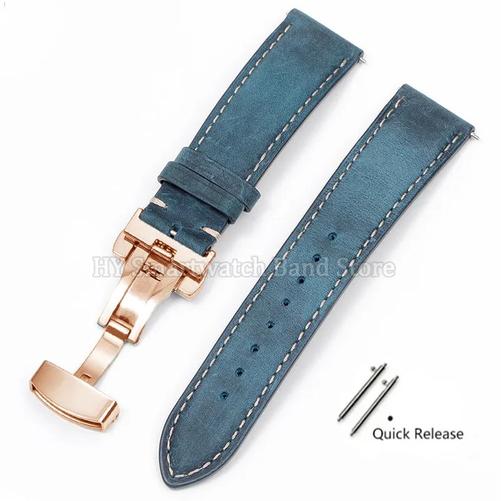 Leather watch strap 18mm 16mm 14mm