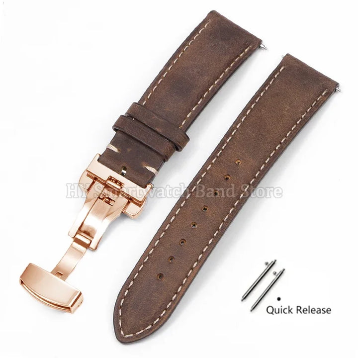 Leather watch strap 18mm 16mm 14mm