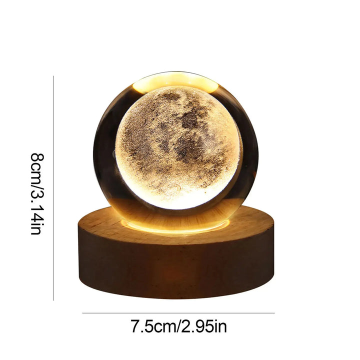 Table Lamp 3D Moon Planet Galaxy