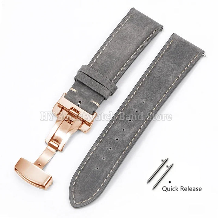 Leather watch strap 18mm 16mm 14mm