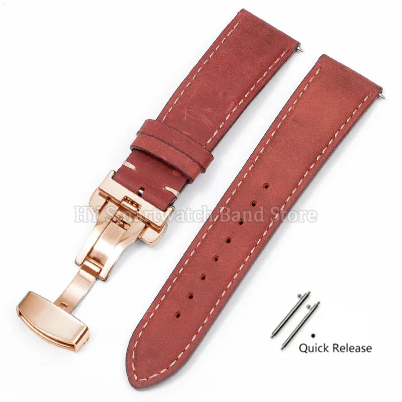 Leather watch strap 18mm 16mm 14mm
