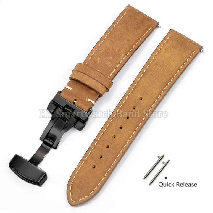 Leather watch strap 18mm 16mm 14mm