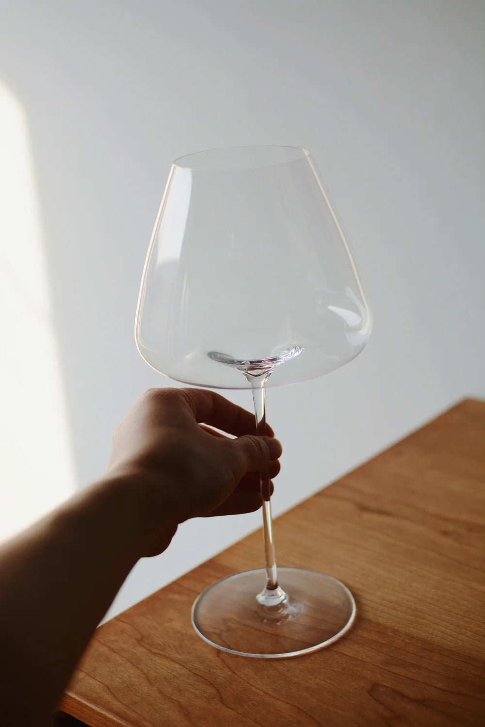 Premium fine glassware for wine tasting and champagne