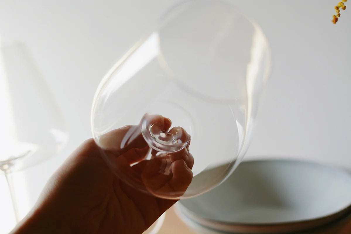 Classic stemware set for wine and champagne