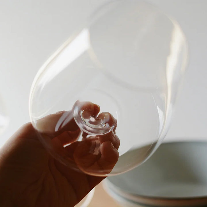 Set of fine wine and champagne glasses