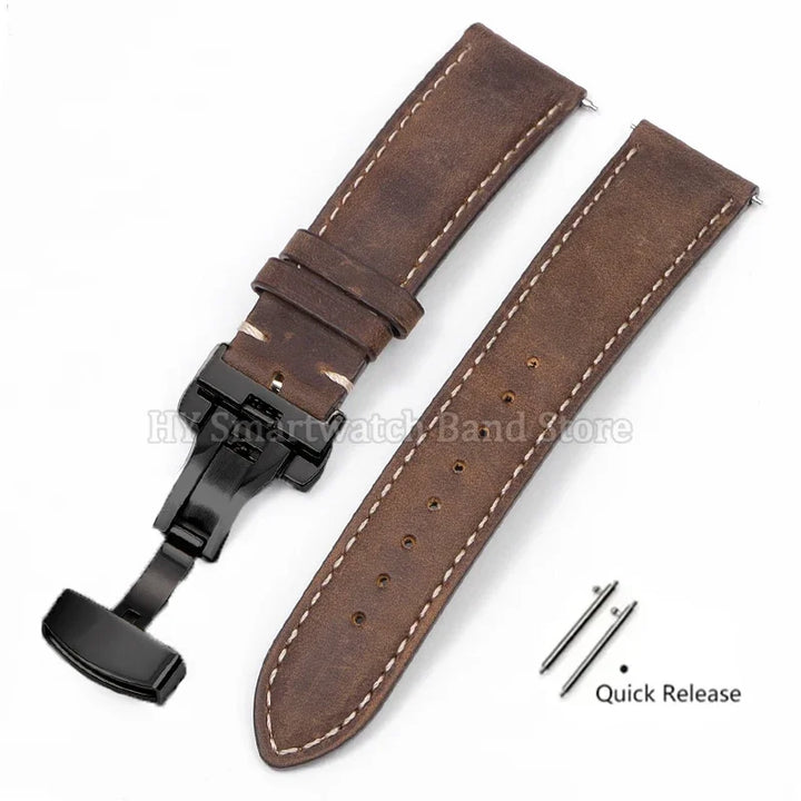 Leather watch strap 18mm 16mm 14mm