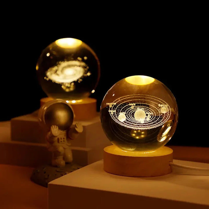 Table Lamp 3D Moon Planet Galaxy