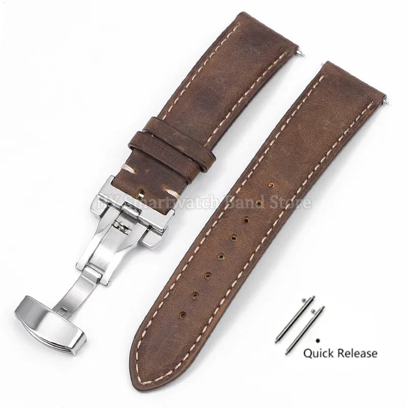 Leather watch strap 18mm 16mm 14mm
