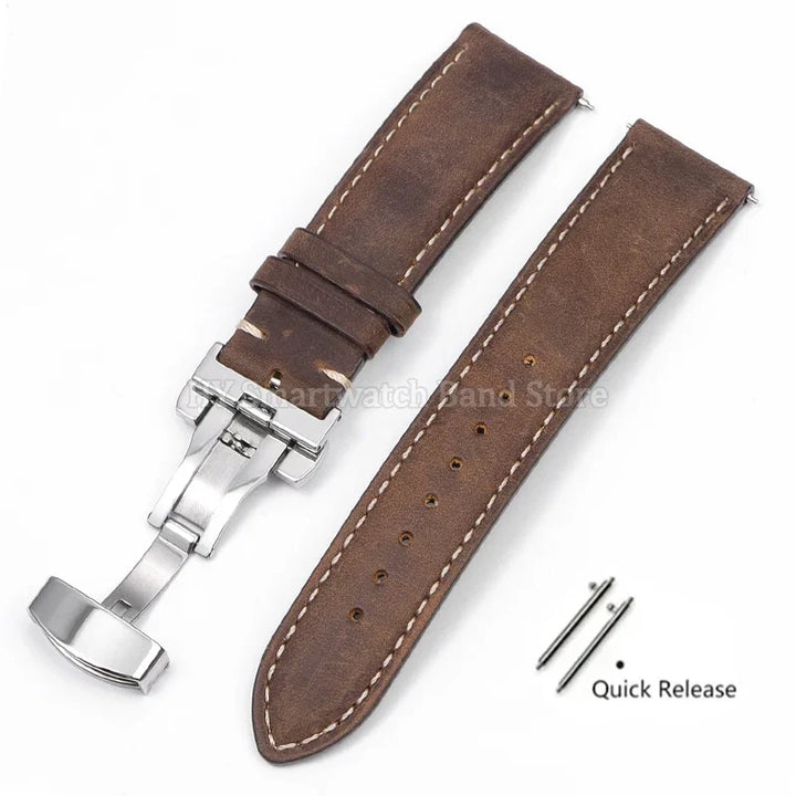 Leather watch strap 18mm 16mm 14mm