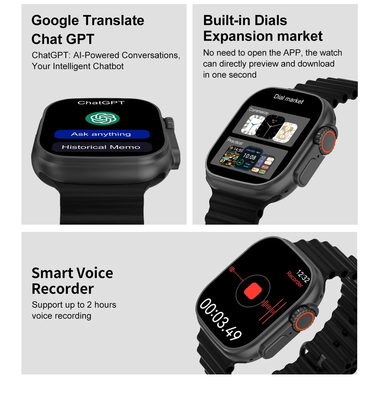 DT Ultra 3 Pro Smart Watch sleek design