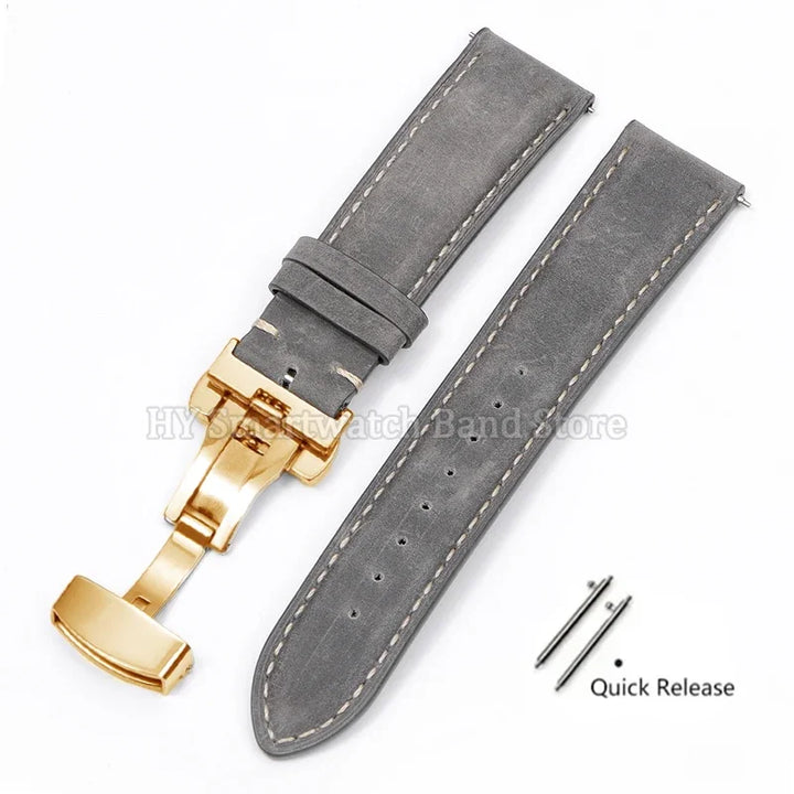 Leather watch strap 18mm 16mm 14mm