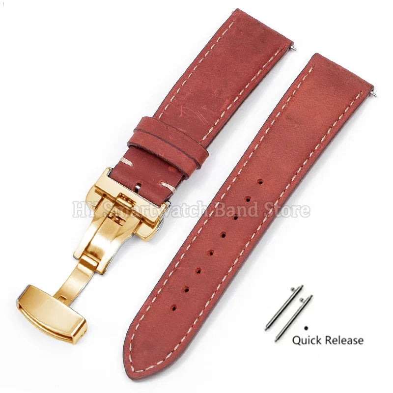 Leather watch strap 18mm 16mm 14mm