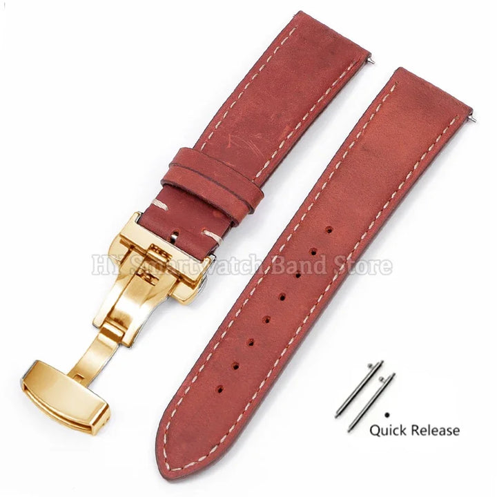 Leather watch strap 18mm 16mm 14mm